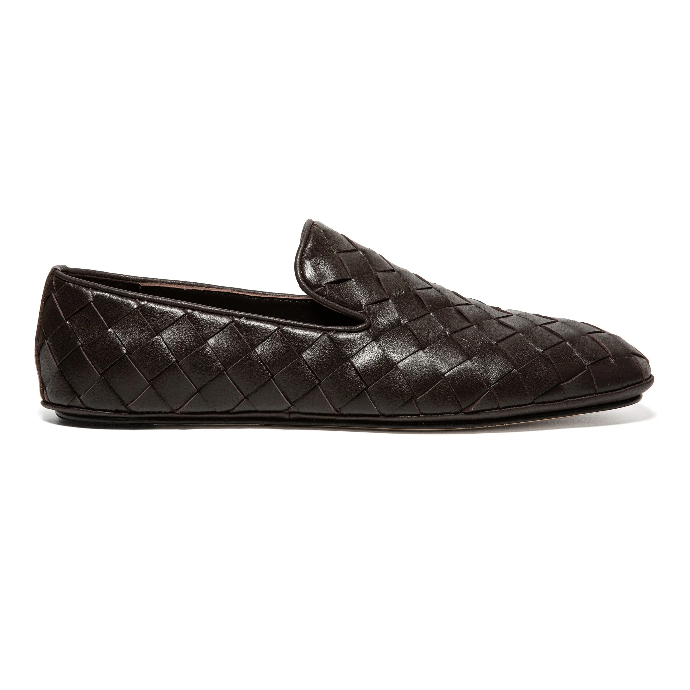 [BV] Top P: 760💰Size for couples: Female 35-39 Male 39--44 (Female 40. Male 38.45.46.47 customization is not returnable) [Note‼ ️] Add 💰 to size 46, add 💰 to size 47. Bottega Veneta's 2025 autumn counter synchronized genuine leather outsole classic woven half-drag couple model Bottega Veneta square toe flat shoes, imported mixed sheepskin, imported sheep! Leather outsole! [Rose][Rose]! Purely hand-woven and operated, the original board is reproduced one-to-one! quality assurance!